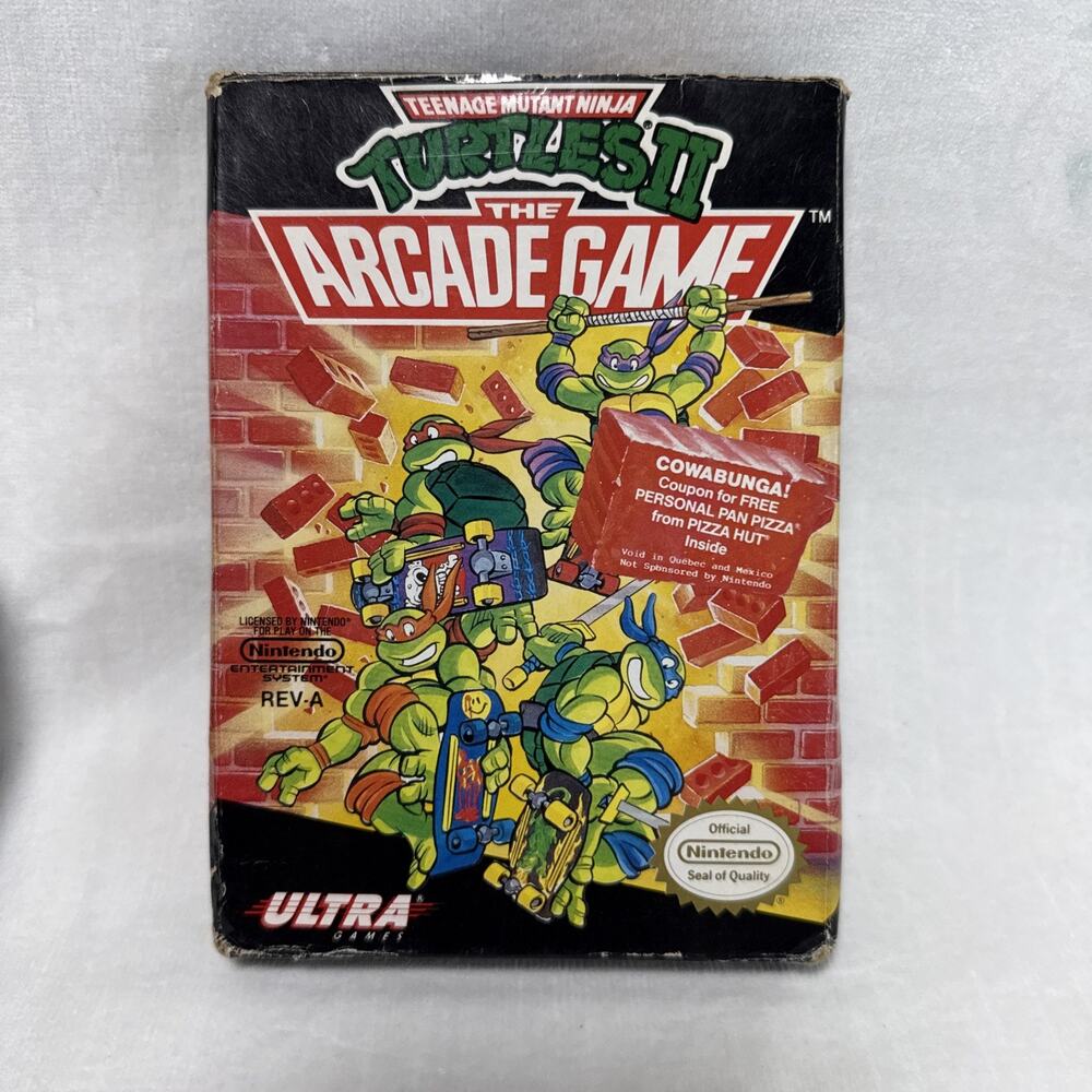 Teenage Mutant Ninja Turtles II 2 The Arcade Game NES CIB Tested TMNT